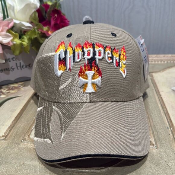 Vintage Choppers Motorcycle Adjustable Cap Hat Embroidered OSFA NWOT - Picture 2 of 12